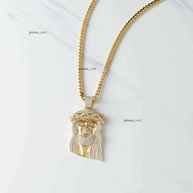 2020 Mens Sier 10k Solid Gold Iced Out Moissanite Hip Hop Jewelry Jesus Piece Charm Pendant for Necklace