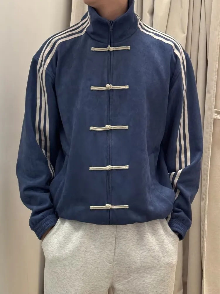 Men's Jacket Chinese New Year Style Tang Suit Luxury Hoodies Buttons Retro Spring Single Breasted Fashion Women Coat