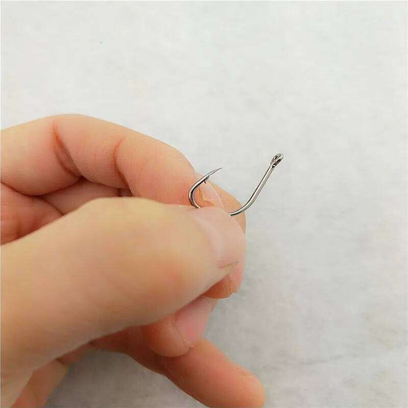 120pcs High Carbon Steel Fish Efficiency Barbed 3#-12# Fishhooks With Hole Jig Carp Fly Fishing Hook Worm Pesca Tackle S260305