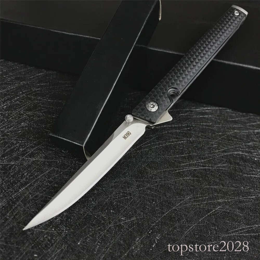 Wholesale M390 Lightweight Folding 3.14 in Blade Black Nylon HandleOutdoor pocket knife Tactical EDC Pocket Knife Hunting Rescue Survival Tool 3300 53