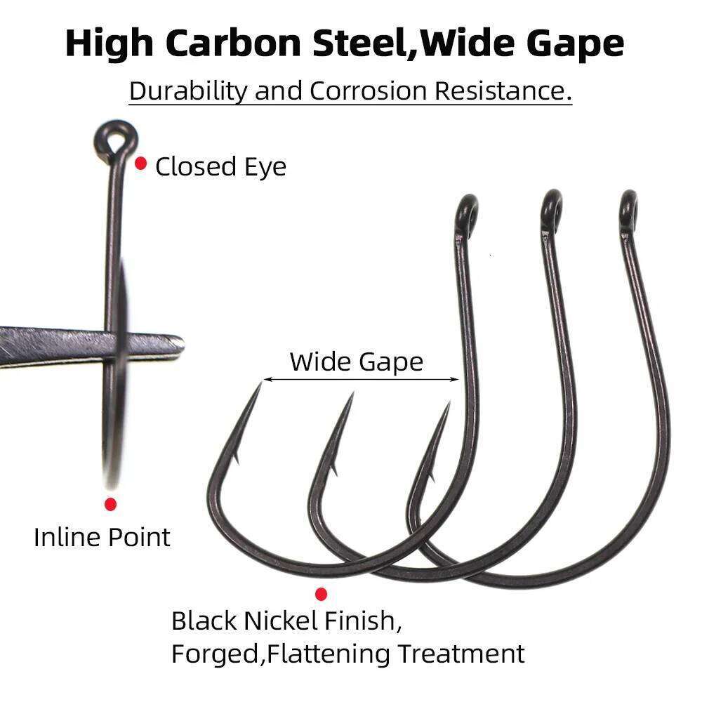 Wifreo 50pcs #4-#12 Small Size Wacky Nymphs Soft Shrimp Fly Tying Hook Drop Shot Rigs Crank Worm Trout Bass Fishhook S260305