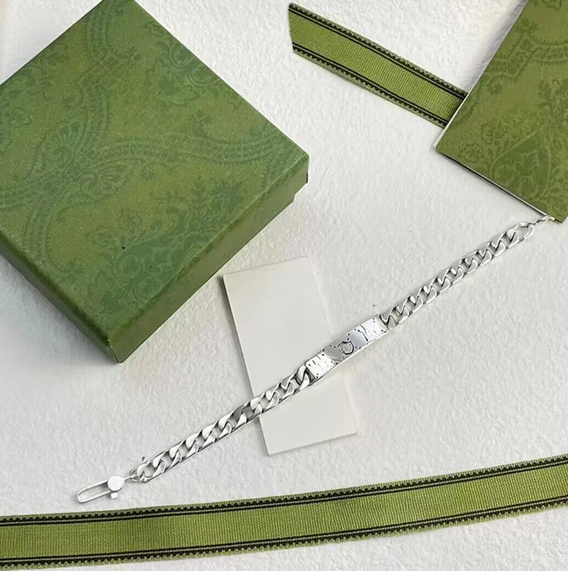 Fashion Bracelets Mens Gradient Bangle Unisex Designer Bracelets Titanium Stainless Steel Jewelry Womens Classic Chain