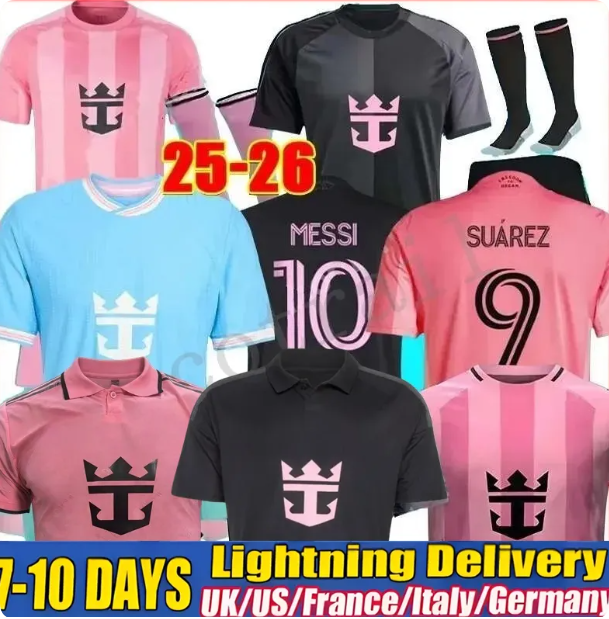 Inters Miami 25 26 27 Soccer Jersey MESSIS SUAREZ Football Kit Shirt 2025 2026 HIGUAIN TRAPP PELLEGRINI Martinez FC CARRANZA PIREZ MORGAN men kids unifoms Player