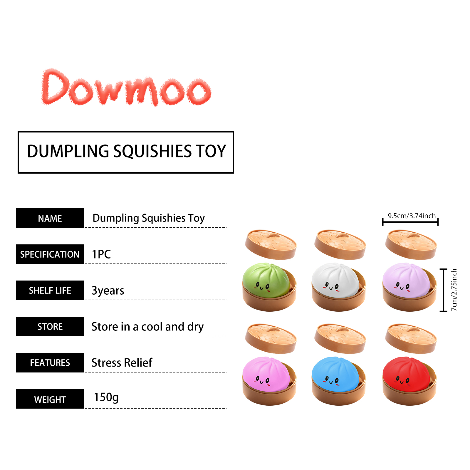 Squishy Toy with steamer Box Stress reducing rebound toy Stress Relief Sensory Ball Decompression Toy For Adults