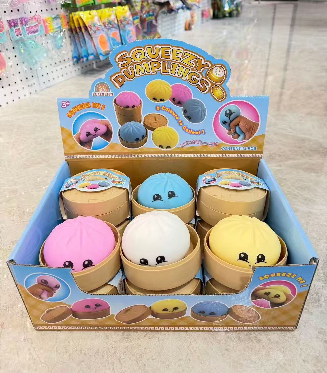 Squishy Toy with steamer Box Stress reducing rebound toy Stress Relief Sensory Ball Decompression Toy For Adults