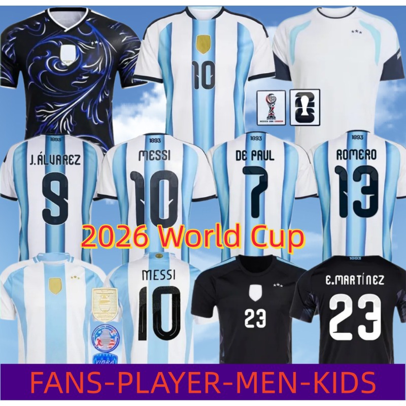 2025 2026 Argentina star Soccer Jerseys MESSlS Fans Player retro 78 86 94 96 00 01 06 10 DYBALA MAC ALLISTER DI MARIA MARTINEZ DE PAUL 25 26 27 mens Kids Kit Football MS