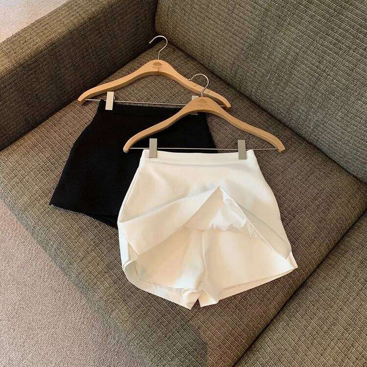 KUSAHIKI Summer Sexy Spicy Girl Suit Shorts Skirt 2023 New Elegant High Waist Skrits Womens Korean Fashion Bottoms Mujer XJ260309