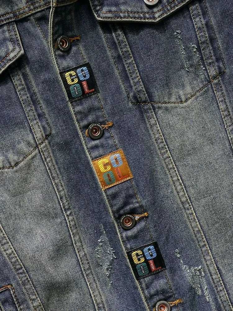 Slim Fit with Embroidery Denim Jackets Man Casual Trendy Original Fast Delvery Cheap Price Stylish Rock Y2k Cowboy Coat for Men M260309