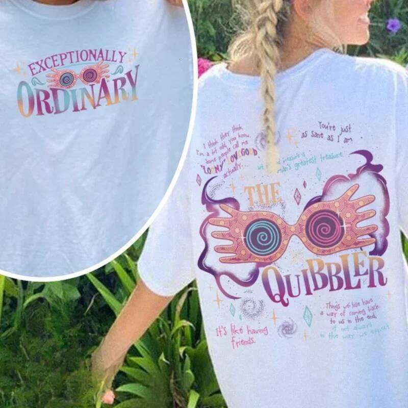 'Just Sane As I Am' Hp Tee Wizard School Fandom Multiple Color Shirt Magic Wand Two-sided Bookish print T-shirt Women Tops XJ260306
