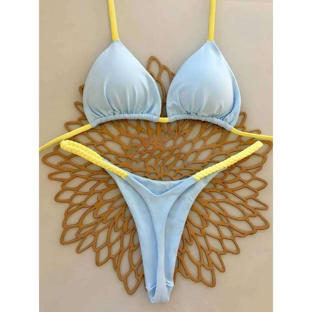 Micro Bikinis 2025 Push Up Women Swimsuits Sexy Swimwear Brazilian Bikini Set Thong Biquini Solid Swimsuit Summer Beachwear XJ260206