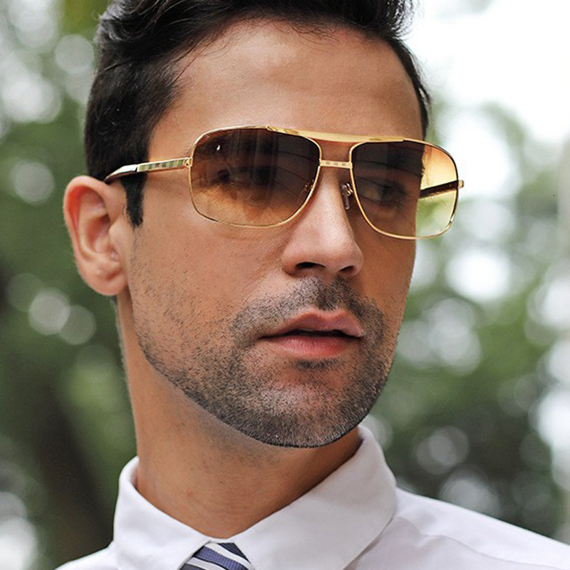Classic Retro Designer Sunglasses Women Men Double Bridge Frame Vintage UV Protection Polarized Sun Glasses Luxury Fashion Shades For Travel Driving