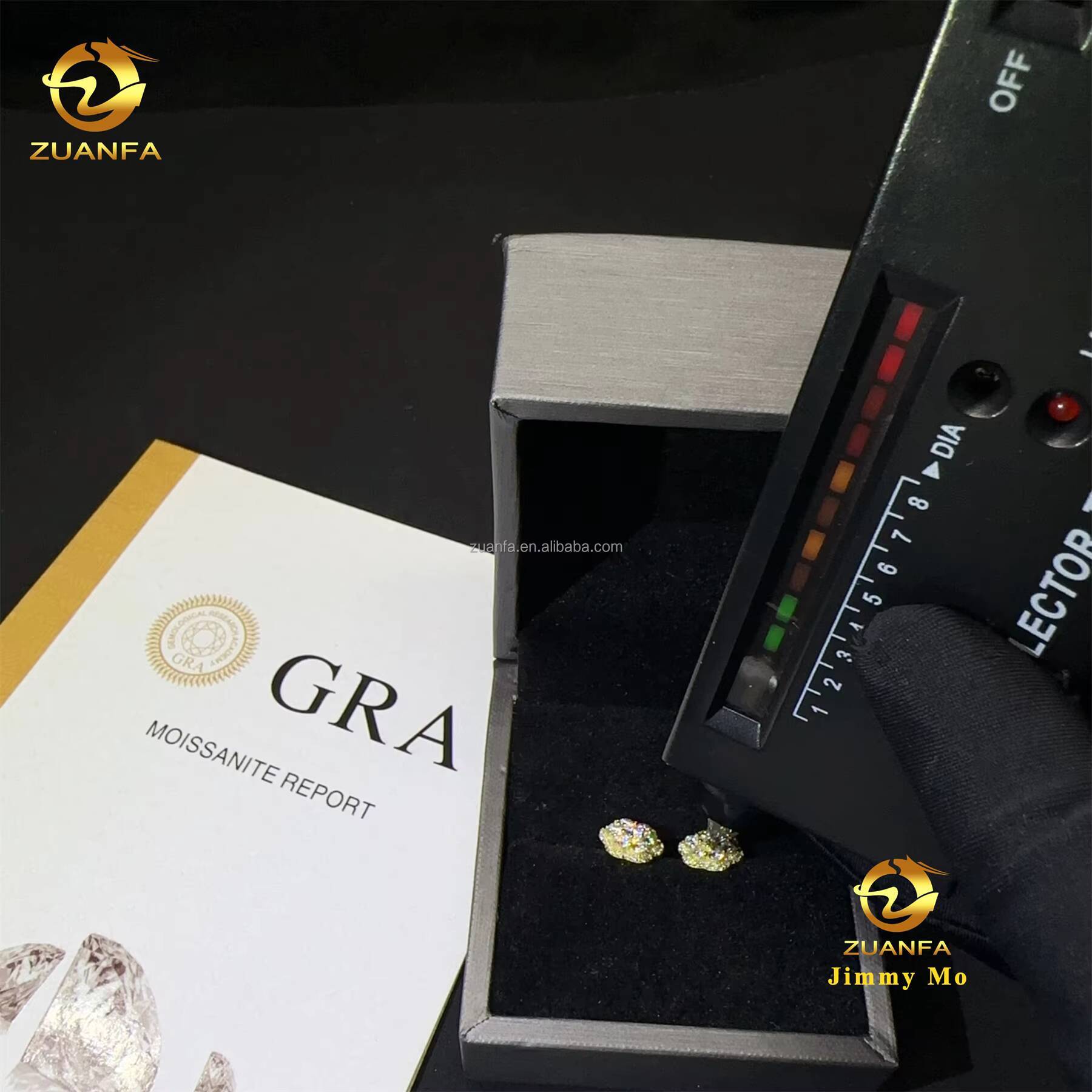 Pass Diamond Tester Drop Shipping Men Iced Out Hip Hop Sterling Silver 925 Screw Back Moissanite Flower Shape Cluster Earrings