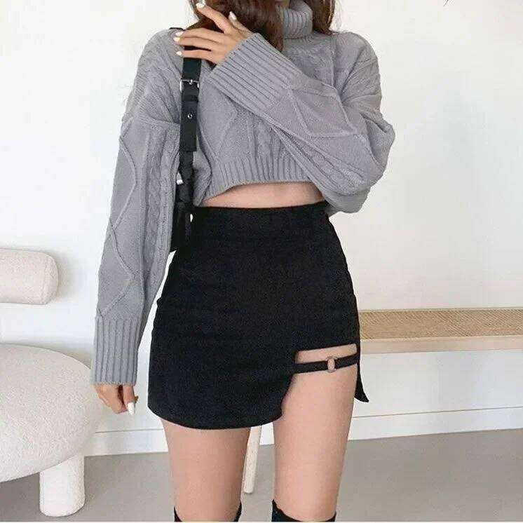 Irregular Skirt Women's High Waist Sexy Girl Short Ropa Mujer Mini Skirts Clothes for Women XJ260309