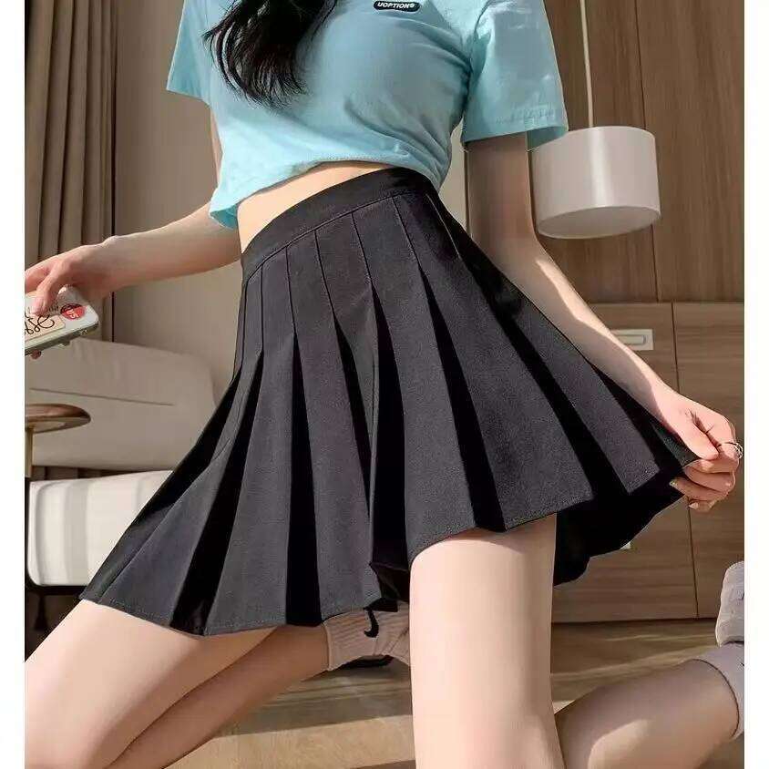 2025 Summer New Women Fashionable High Waist Short Sexy and Skinny Casual Tennis Golf Solid Color pleated Skirt XJ260309
