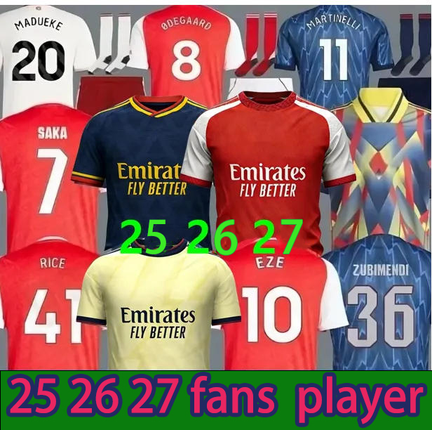 Arsenaljersey kit Arsenally jersey football tops Soccer Jerseys vintage SAKA GYOKERES 25 26 EZE ODEGAARD RICE MADUEKE MARTINELLI BERGKAMP HENRY retro kids Shirt