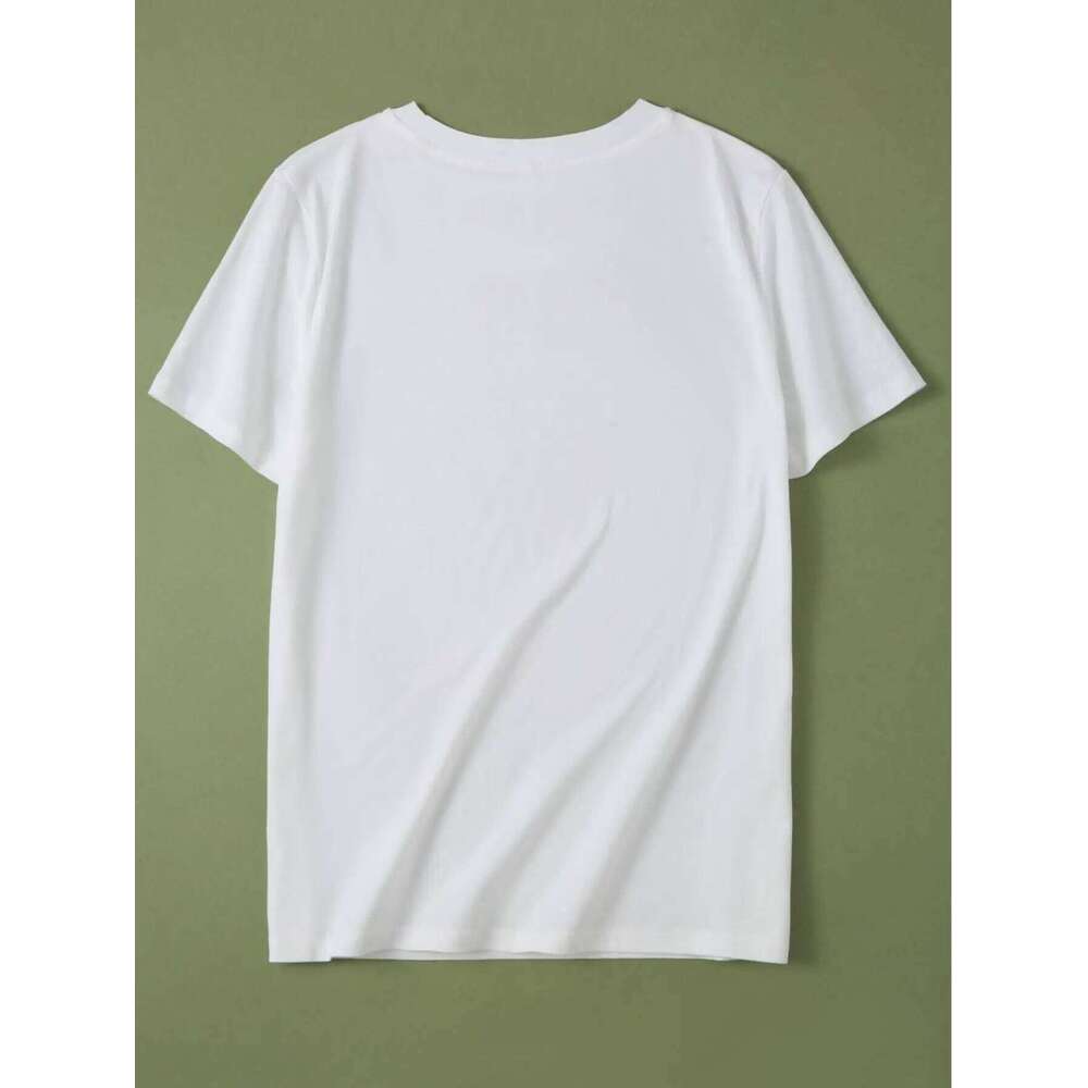 Women's Faith Graphic Crew Neck T-Shirt Short Sleeve Casual Spring Summer Fashion Top XJ260306