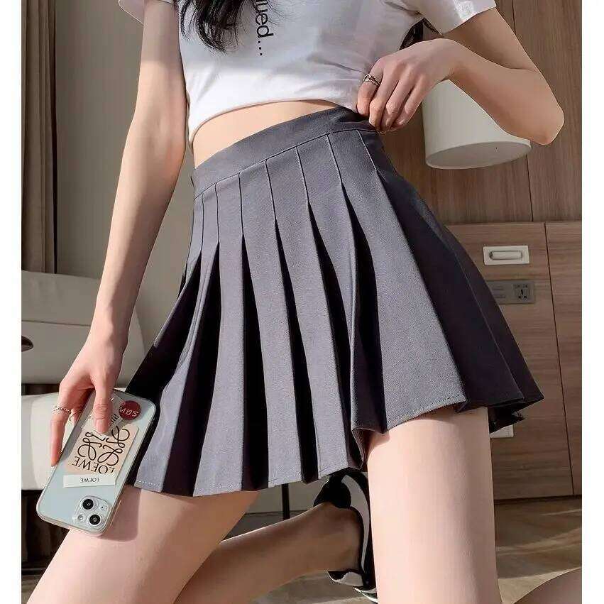 2025 Summer New Women Fashionable High Waist Short Sexy and Skinny Casual Tennis Golf Solid Color pleated Skirt XJ260309