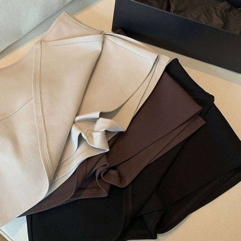 Gidyq Women Sexy Mini Summer Korean Fashion Female Slim Slit Skirts Y2K Casual All Match Student A Line Skirt New XJ260309