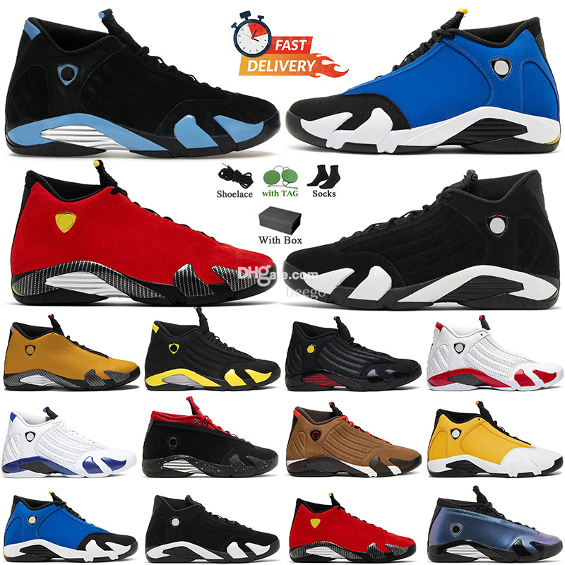 Designer Basketball Shoes For Men Women Black University Black Toe Laney Black White 14 14s Sports Sneakers