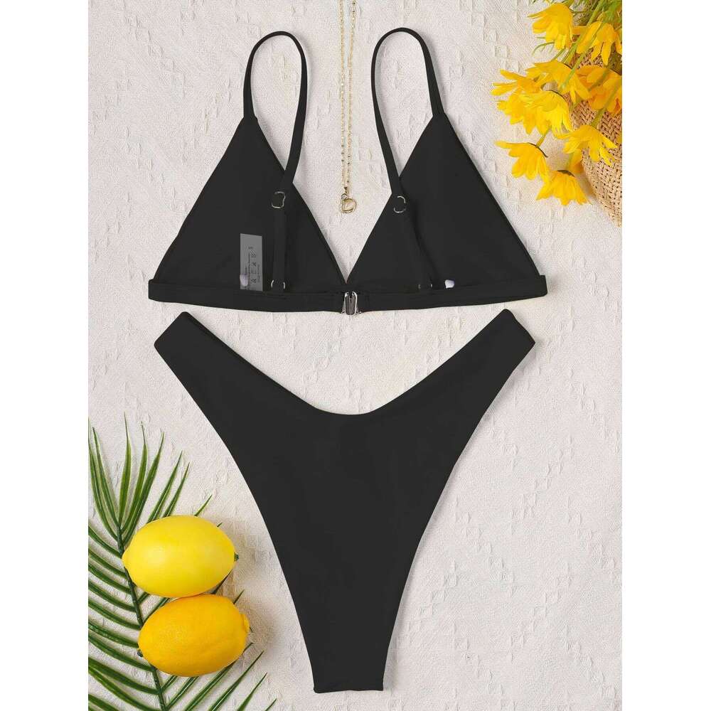 Sexy Black Red Micro Bikini 2026 Women Halter Push Up Bra Thong Swimsuit Summer Beach Bathing Suit Holiday Two Piece Swimwear XJ260206