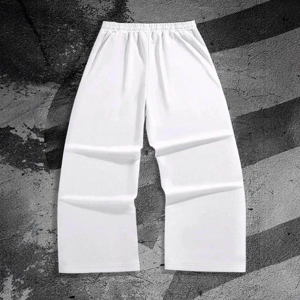 Spring And Autumn New Y2k Dark Gothic Print Loose Slimming Unisex Drawstring Sweatpants Wide Leg Joggers