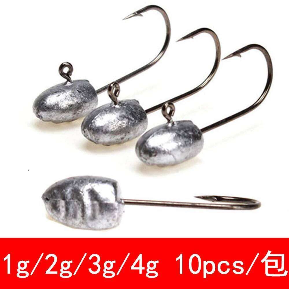 TEASER 10pc A030 1g 2g 3g 4g Small Jig Head For Soft Lure Lake Fishing Accessories Mini Jighead Hook S260305