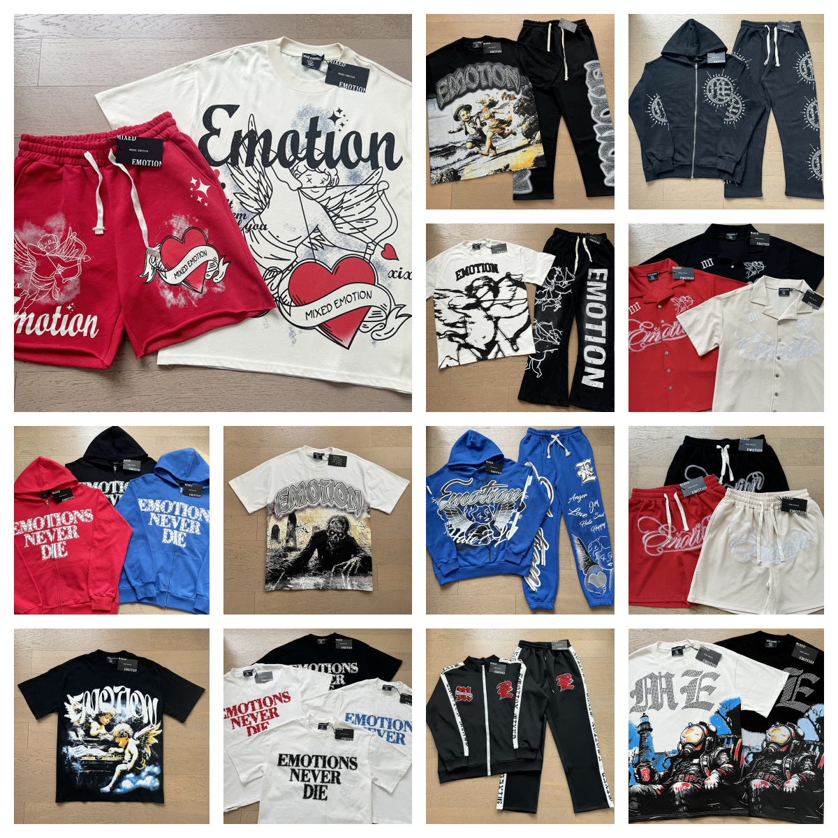 mixed emotions shirt designer hoodie mens womens y2k vintage shirt graphic tee hippie hoodie mens clothing man tops streetwear casual hoodie US Size S-XL