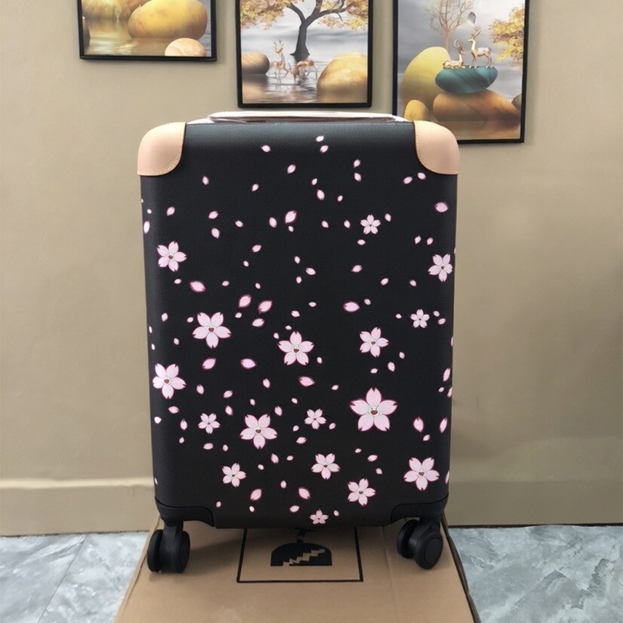 Designer Suitcases Luggage Rolling Boarding Case Genuine Leather Flower Suitcase Luxury Spinner Letter wheels Carry On Fashion Trolley Case Password Travel Bag