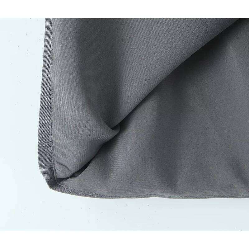 YENKYE Sexy Women High Waist Side Zipper Gray Package Hip Mini Skirt XJ260309