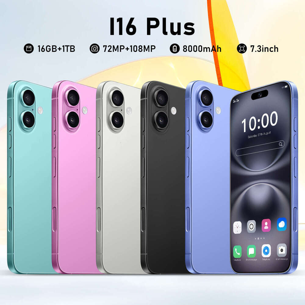 Famous brand cross-border explosive i16Plus smart 5G phone 16+1TB brand new unopened Android all-in-one machine source factory CKS
