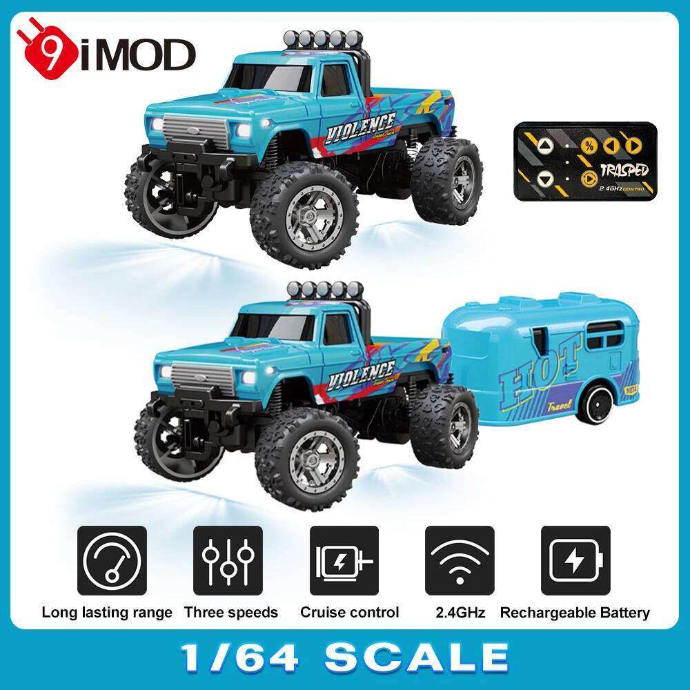 9IMOD 1/64 2.4G Off-road Monster Truck Mini Alloy Model Climbing RC Car C260306