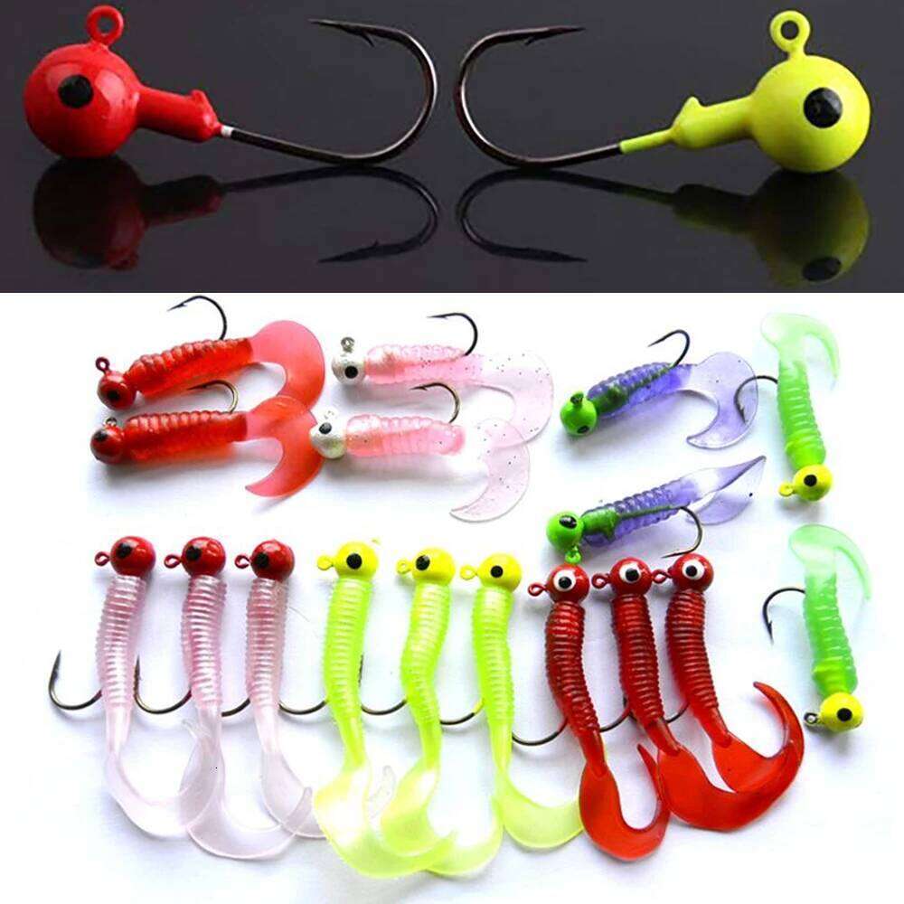 Metal Jig Hooks 3.5g 10g 18g 3D Eye Jigging Head Hook Sinker Barbed Crank Pesca Shank for Soft Lure Worm Fishing Tackle Fishhook S260305