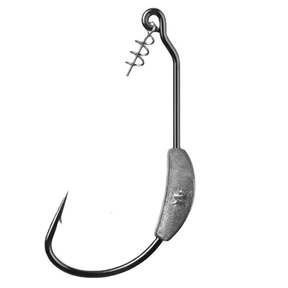 10PCS Jig Crank Head Barbed Hook 2g 3g 5.25g 7g Texas Rigs Spring Lock Pin for Soft Lure Worm Offset Fishing Tackle Fishhook S260305