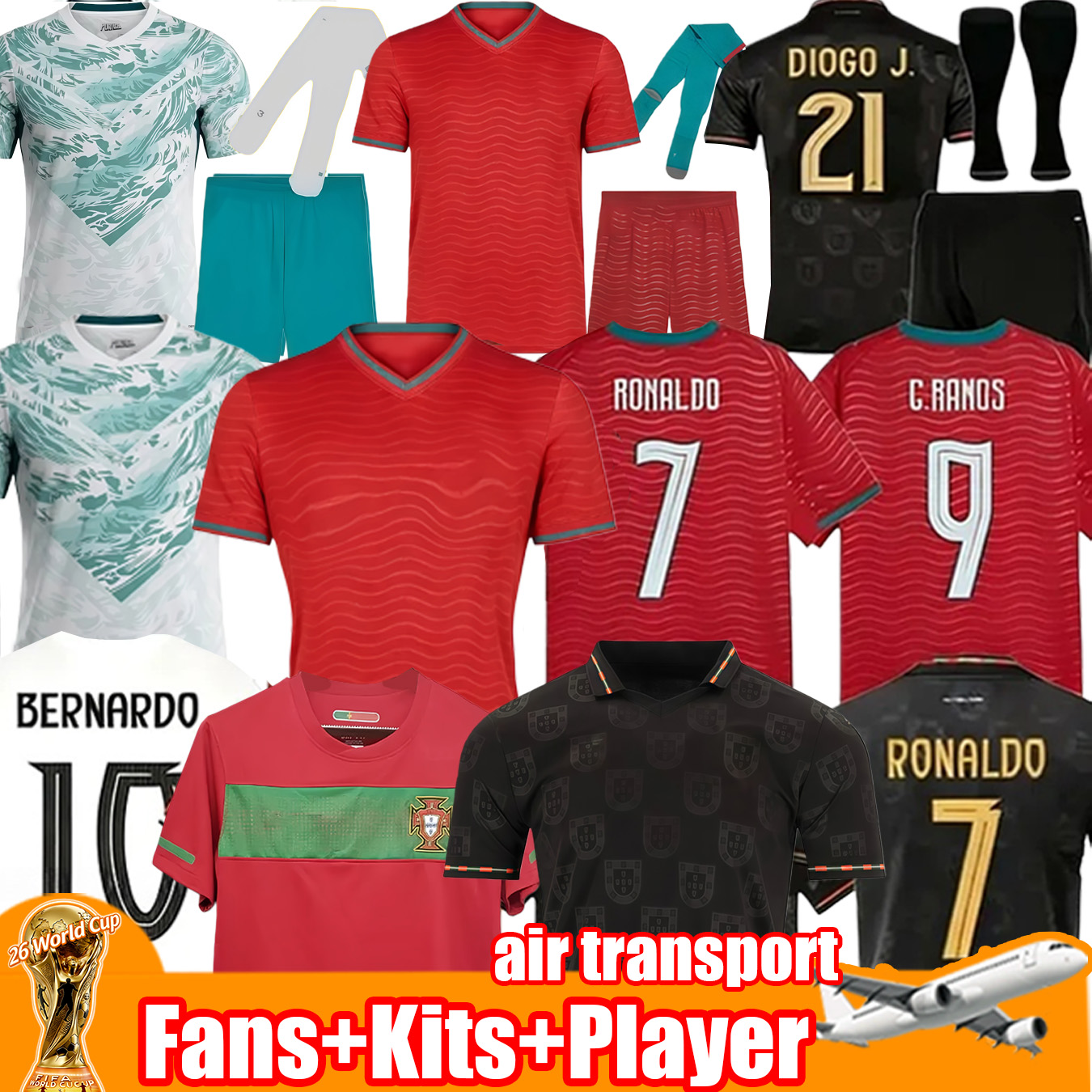 2026 27 World Cup portugals Ronaldo JOAO FELIX Portugal soccer jerseys 26 RUBEN NEVES Portuguese football shirt BERNARDO BRUNO FERNANDES kits kids