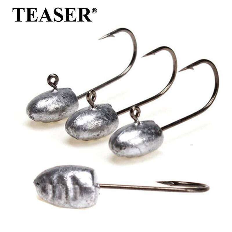 TEASER 10pc A030 1g 2g 3g 4g Small Jig Head For Soft Lure Lake Fishing Accessories Mini Jighead Hook S260305
