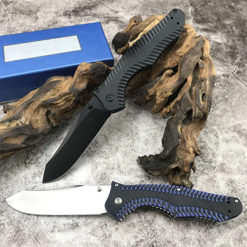 High Quality Outdoors 810 Osborne Contego Plain Edge Folding pocket knife Knife CNC D2 Steel Blade G10 Handle Tactical Hunting Camping Pocket KNIVES B
