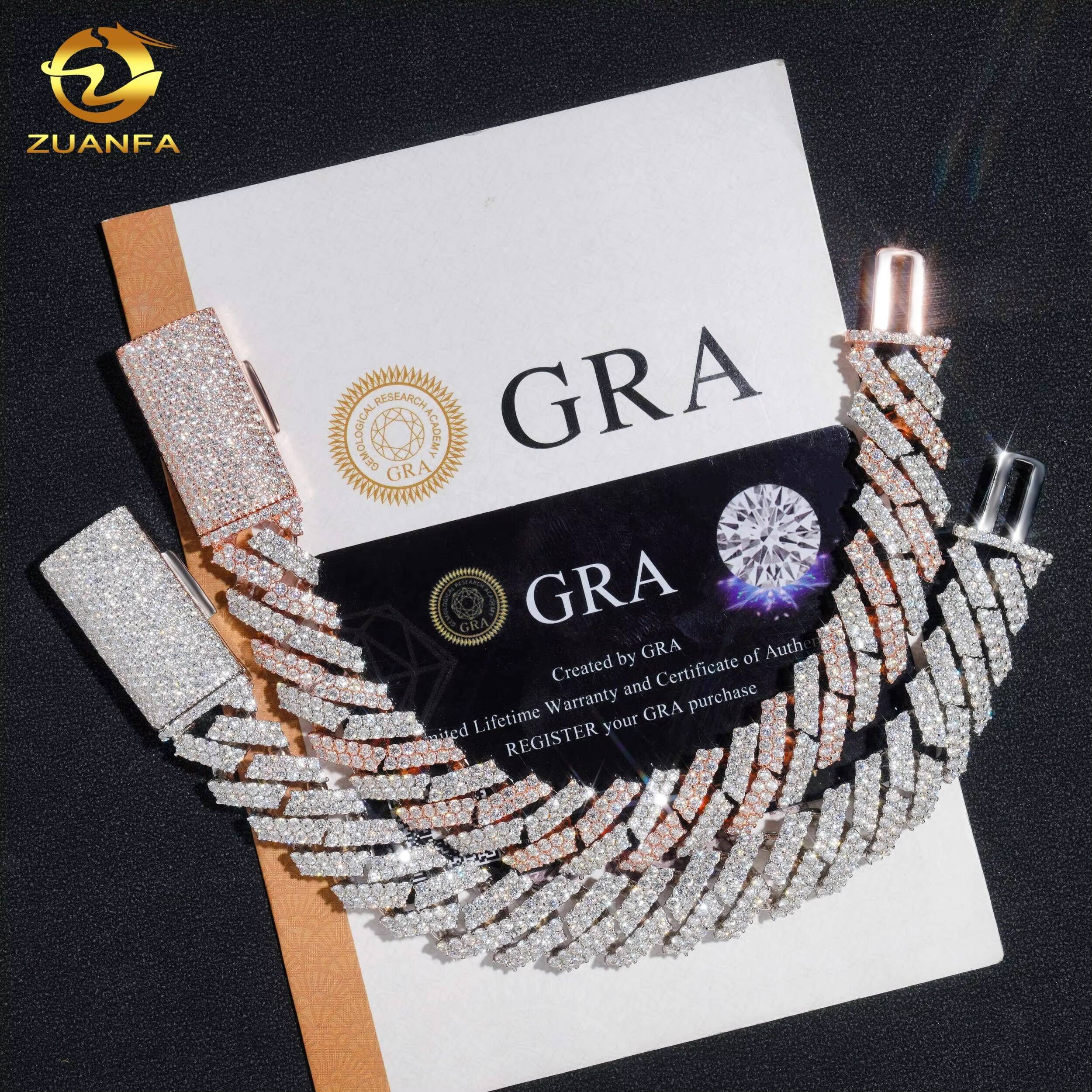 15mm Pass Diamond Tester 925 Sterling Silver VVS Moissanite Iced Out Moissanite Chain Cuban Link Custom Cuban Chain Necklace