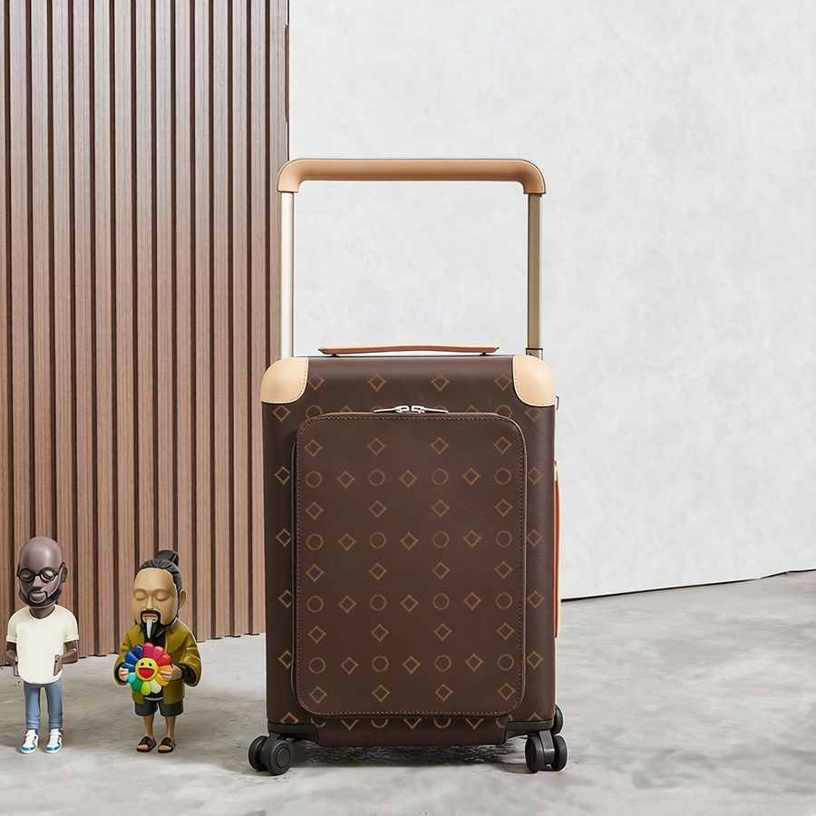 Designer Suitcases Classic Luggage Boarding Case Genuine Leather Suitcase Luxury Spinner Flower Letter wheels Carry On Trolley Case Password Travel Bag 20 inches