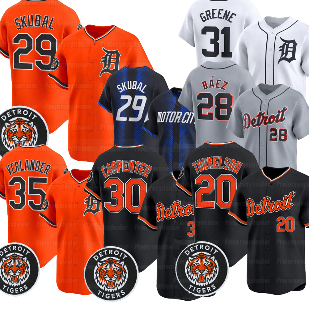 Tarik Skubal 2026 Tigers Jersey Justin Verlander Javier Baez Kevin McGONIGLE Riley Greene Carpenter Torres Torkelson Flaherty Vierling McKinstry Detroits