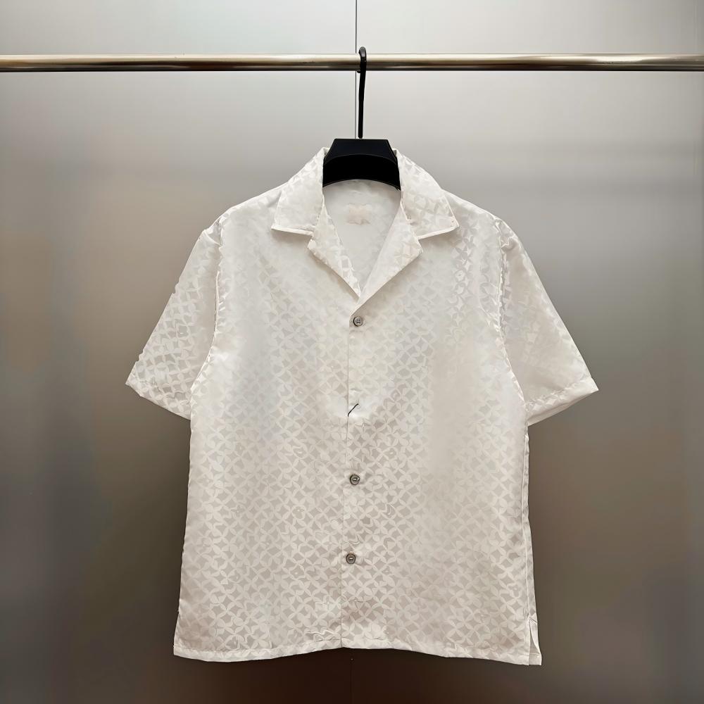 26ss Men's Shirts designer t shirt luxury Brand Tees Beach casual shirt loose top mens and womens oversized tshirt Collar letter pattern top clothing