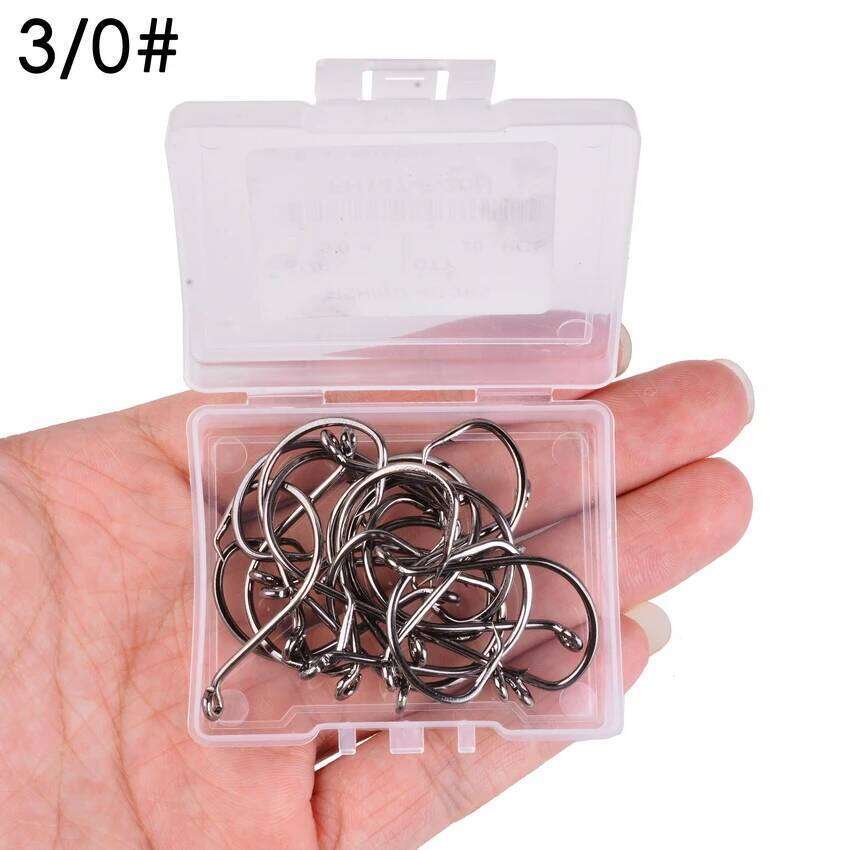 20pcs/box 6#-7/0# High Carbon Steel Hooks Octopus Sport Circle Fishing Hook Carp Fishhook Jig Big Barbed Sea Fishhooks S260305 557