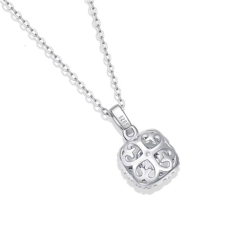 9 Wholesale 925 Silver Pass Diamond Tester Jewelry Fine 03 to 3CT VVS1 D Color Moissanite Square Pendant Necklaces for Women