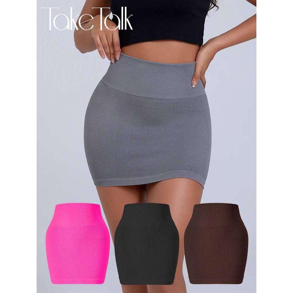 Versatile Korean Solid Color Thin Elastic High Waist Vintage Sexy Slim All-match Short Skirts Casual Mini Skirt NEW XJ260309