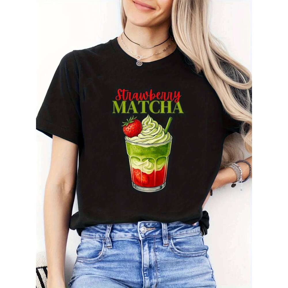 Women's Valentine's Day Plant Lover Botanical Print Short Sleeve Crew Neck Top with Heart Leafy Design Casual Blouse for Outfits XJ260306