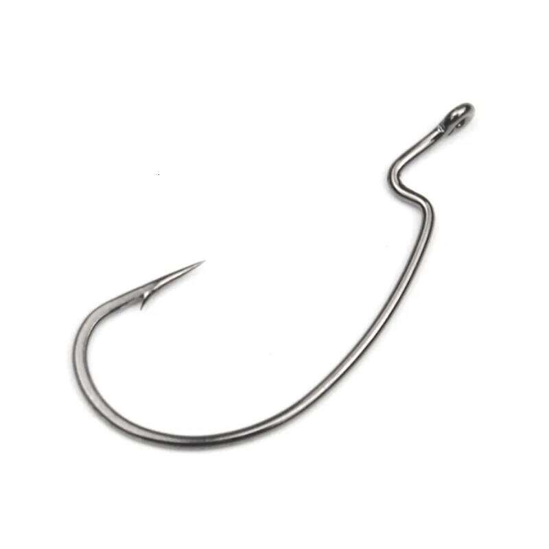 Fishing Hook High Carbon Steel Having Barbs Circled Crank For Soft Worm Bait Curved Fishhook Offshore Angling Curve Shank Tools S260305
