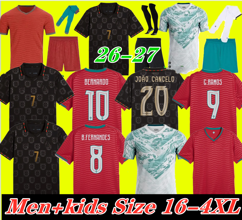 4XL 2026 Portuguesa Portugal Soccer Jerseys RUBEN RONALDO PEPE Portugieser 26 27 Portuguese Football Shirt Men Kids Kit Sets World Cup Team Portugals Tops Thailand