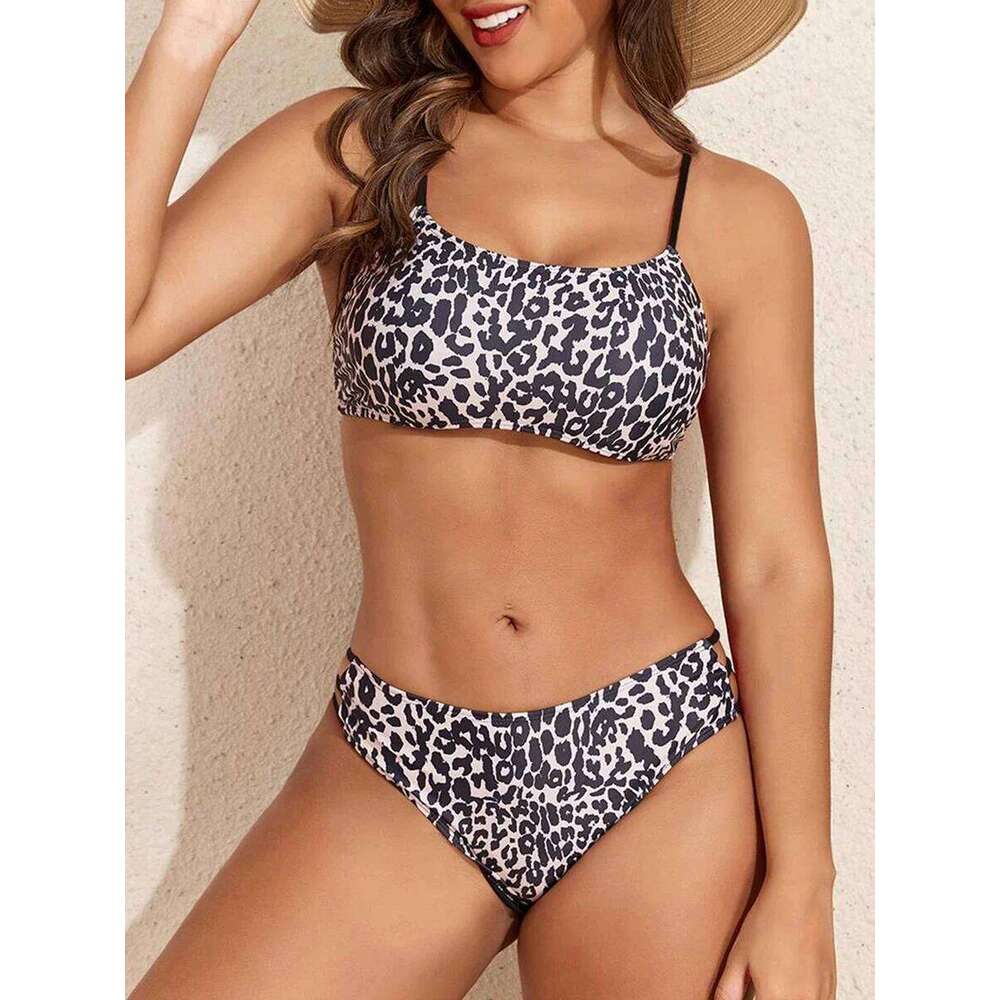 Sexy Leopard Bikini 2025 Women String Swimwear Female Bandage Swimsuit Bathers Swimming Bathing Swim Suit Summer Beachwear XJ260206