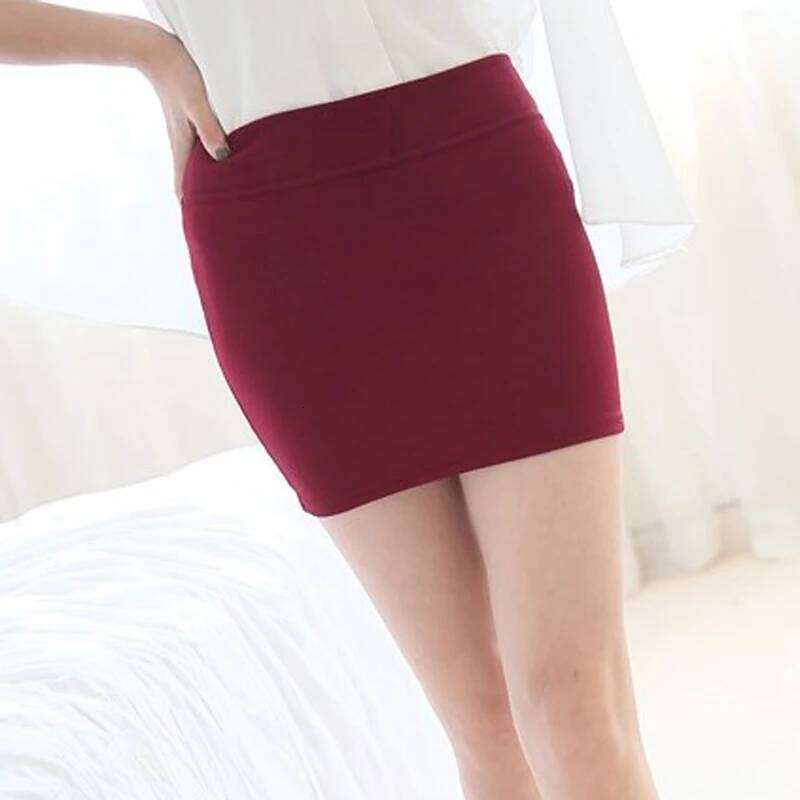 New Micro Mini 2023 Summer Sexy Girls Casual Package Hip Short Skirts Women Tight Office Party Female Red Black XJ260309