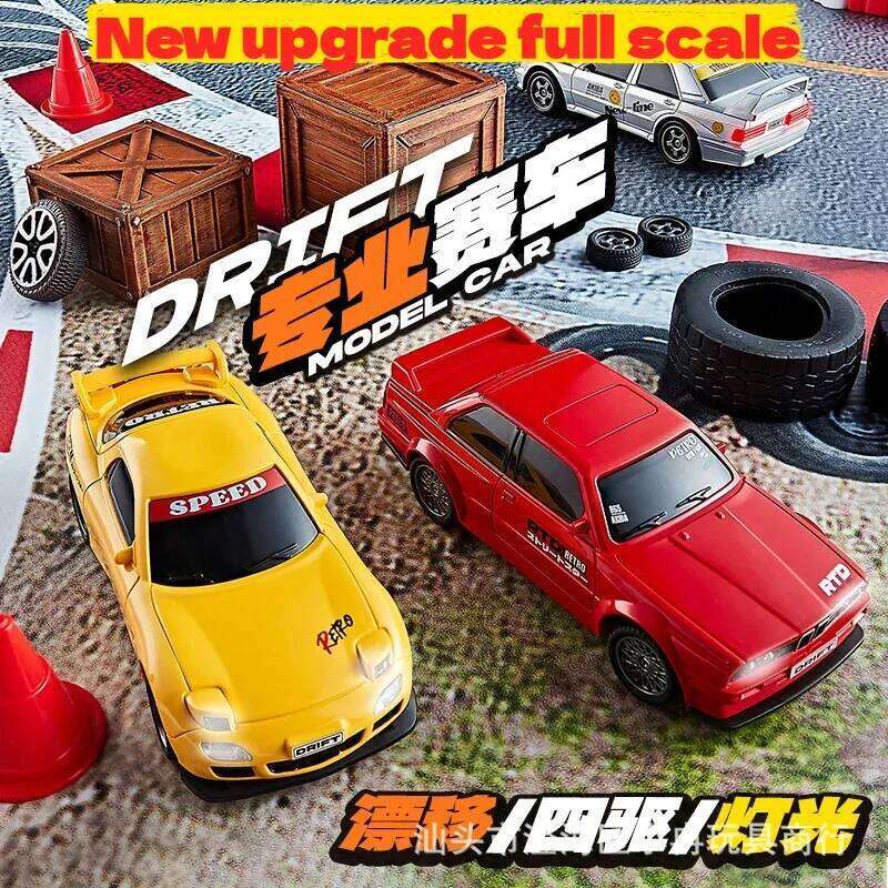 New desktop remote control sports 1:64 full ratio professional four-wheel drive high-speed drifting children's car C260306