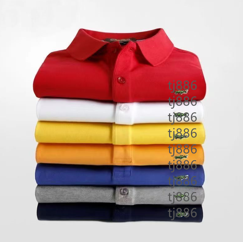 Lacostly Noble Crocodile Summer New Men's Polo Shirt Short Sleeve Pure Cotton Embroidery polos Turn-Down Collar T-Shirt Solid designer Color Business Casual Tee AA